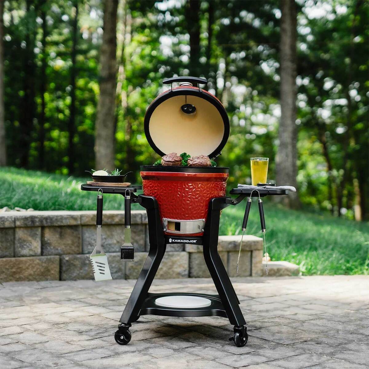 Kamado Joe Joe Jr Grill Cart with Shelves 5 Kamado Joe Joe Jr Grill Cart with Shelves
