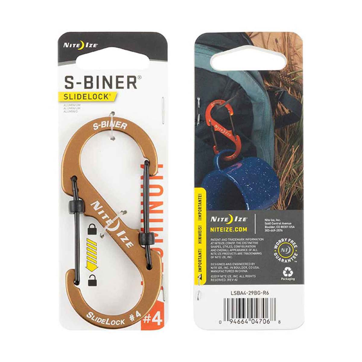 Nite Ize S-Biner SlideLock Dual Carabiner - Coyote