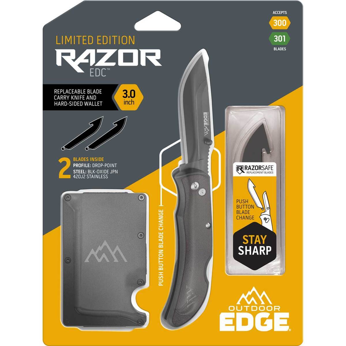 Outdoor Edge Limited Edition Razor Folding Knife with Wallet Set