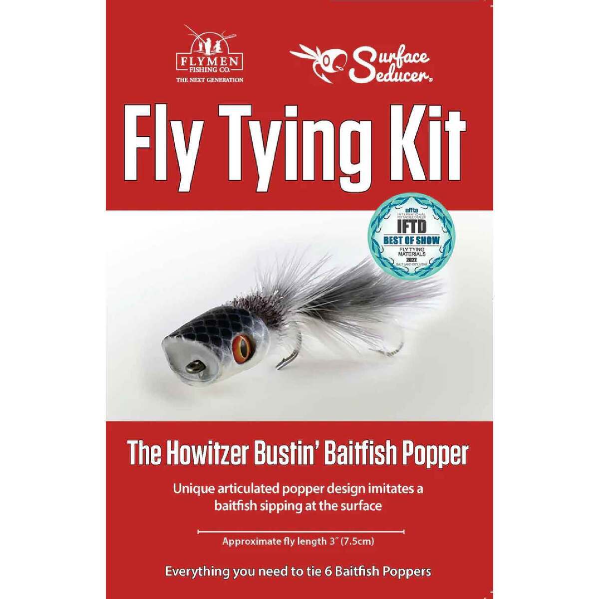 Flymen Fishing Co Howitzer Bustin' Baitfish Popper Tying Kit