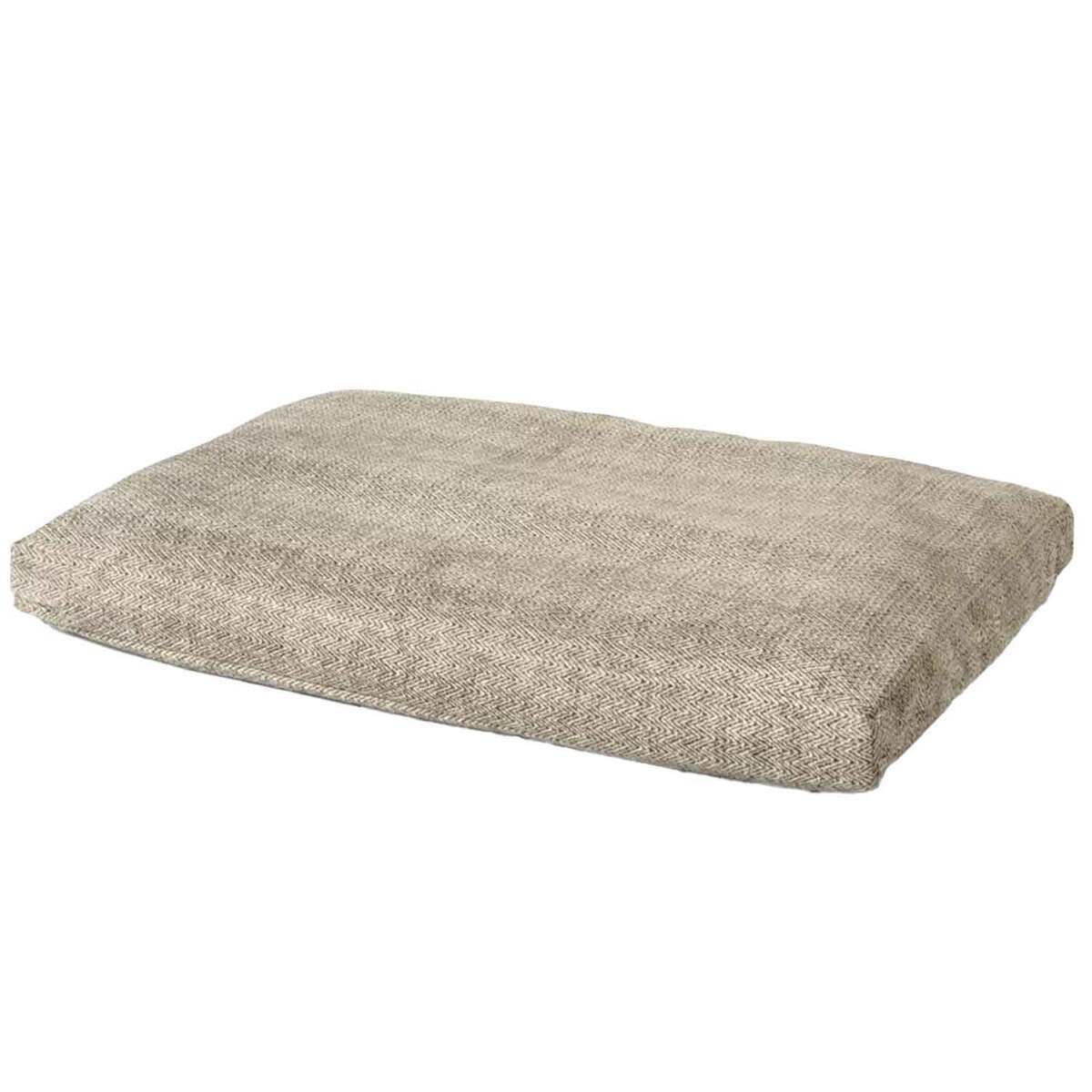 Orvis ToughChew ComfortFill-Eco Polyester/Nylon Charcoal Chevron Platform Dog Bed - Medium
