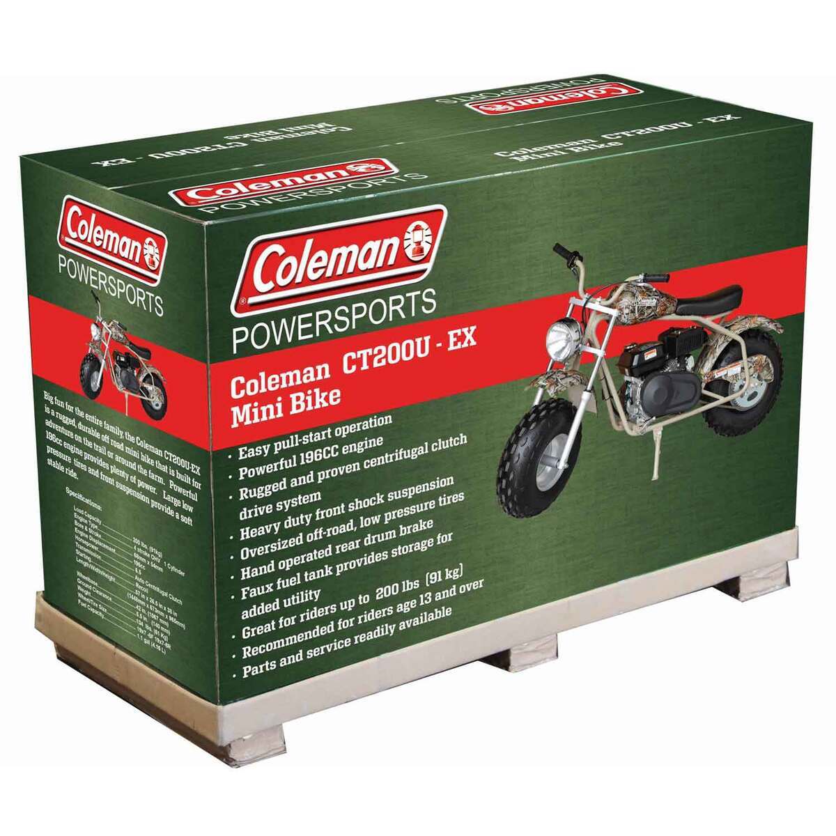 Coleman Powersports CT200U-EX Mini Bike - Camo