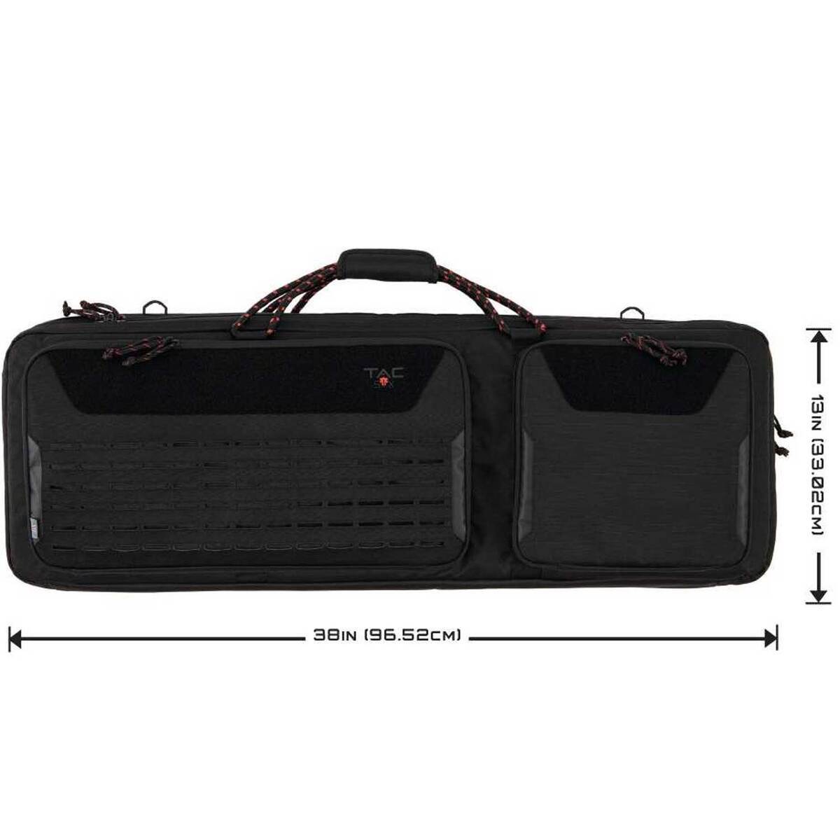 Allen Company Tac-Six 2-Firearm Unit with Laser Cut Molle Front 38in Tactical Rifle Case - Black