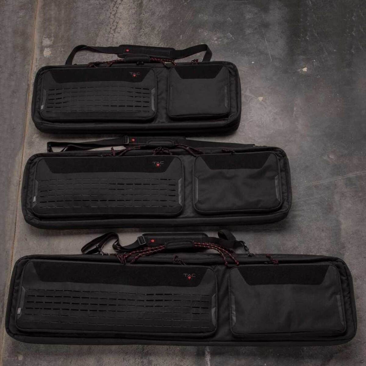 Allen Company Tac-Six 2-Firearm Unit with Laser Cut Molle Front 38in Tactical Rifle Case - Black