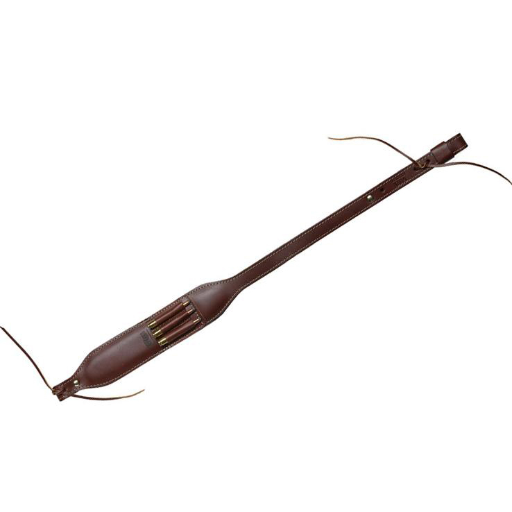Bandera Cimarron Padded Leather Rifle Sling w/Cart Loops