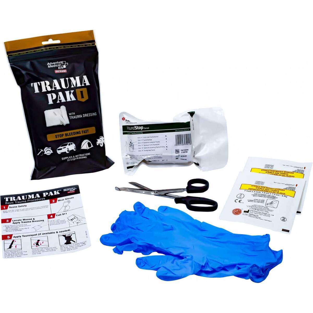Adventure Medical Kits Trauma Pak 1 First Aid Kit - 9 Pieces