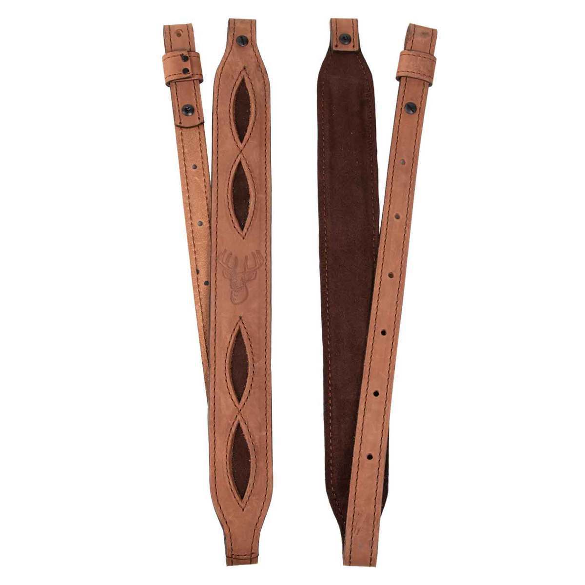 AA&E Cobra With Embossed Deer Head Leather Sling - Tan/Brown