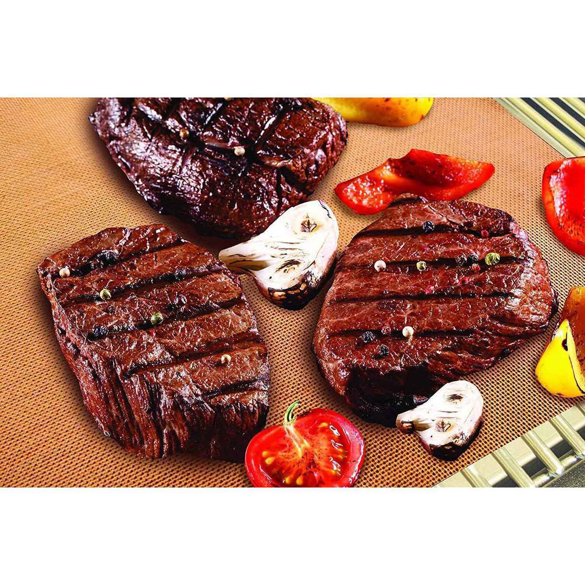 BBQ Butler Copper Grill Mat - Set of Two 3 BBQ Butler Copper Grill Mat - Set of Two