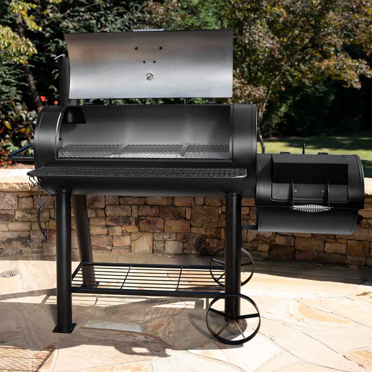 Char-Griller Competition Pro Offset Smoker Charcoal Grill - Black