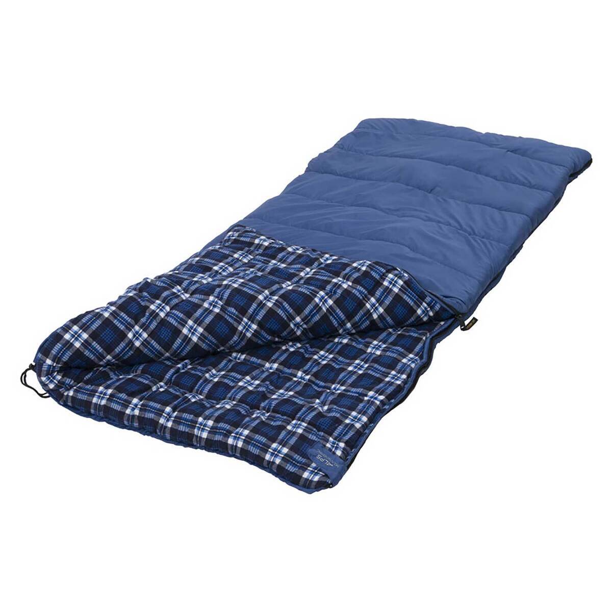 ALPS Mountaineering Camper Flannel Outfitter 45F Degree Regular Rectangular Sleeping Bag - Blue