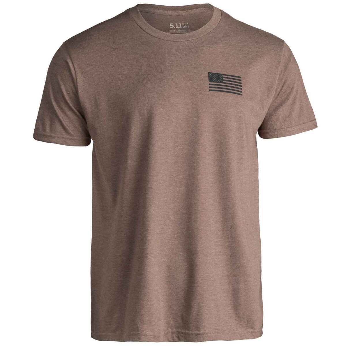 5.11 Men's Do Not Approach Short Sleeve Casual Shirt - Brown Heather - L