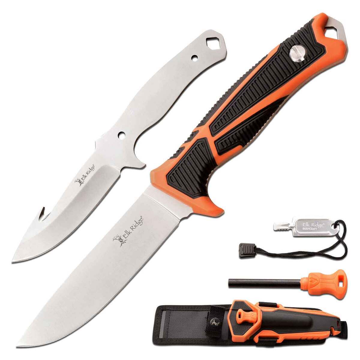 Elk Ridge Trek 4.5 inch Interchangeable Fixed Blade Knife Set 4 Elk Ridge Trek 4.5 inch Interchangeable Fixed Blade Knife Set