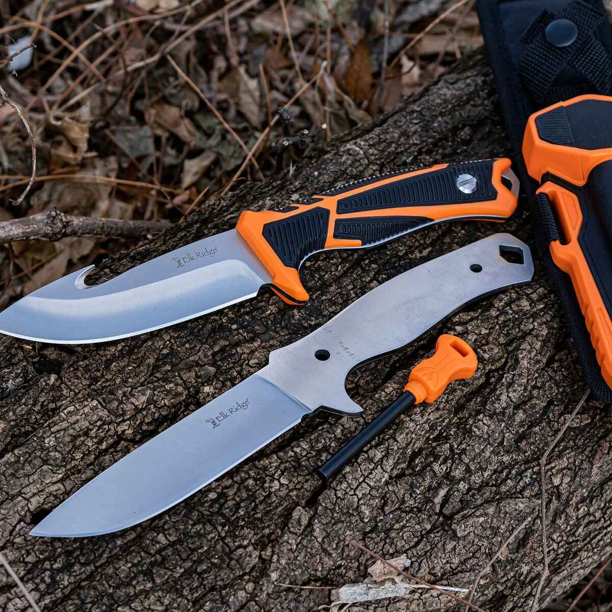 Elk Ridge Trek 4.5 inch Interchangeable Fixed Blade Knife Set 6 Elk Ridge Trek 4.5 inch Interchangeable Fixed Blade Knife Set