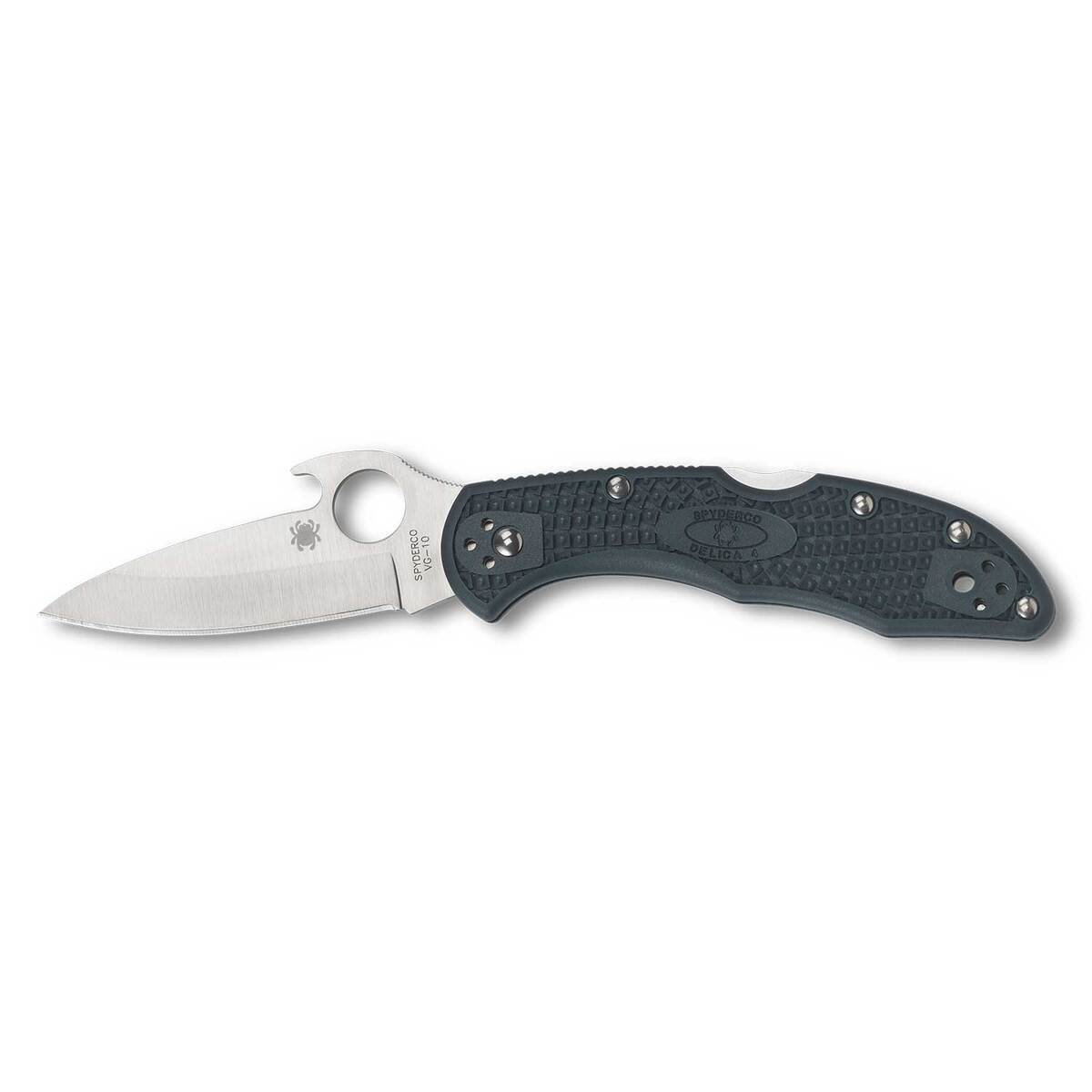 Spyderco Delica 4 Emerson Opener 2.9 inch Folding Knife - Dark Gray