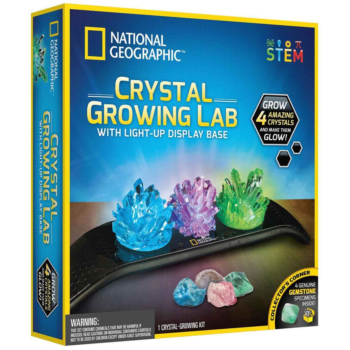National Geographic Crystal Growing Kit With Light-Up Display Base