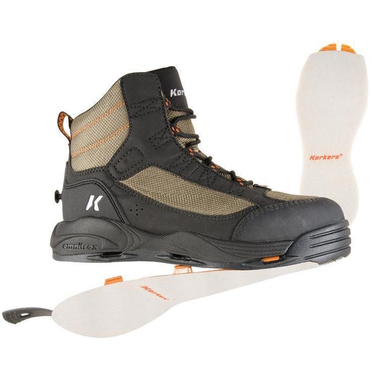 Korkers Men's Greenback OmniTrax Felt Fishing Wader Boots