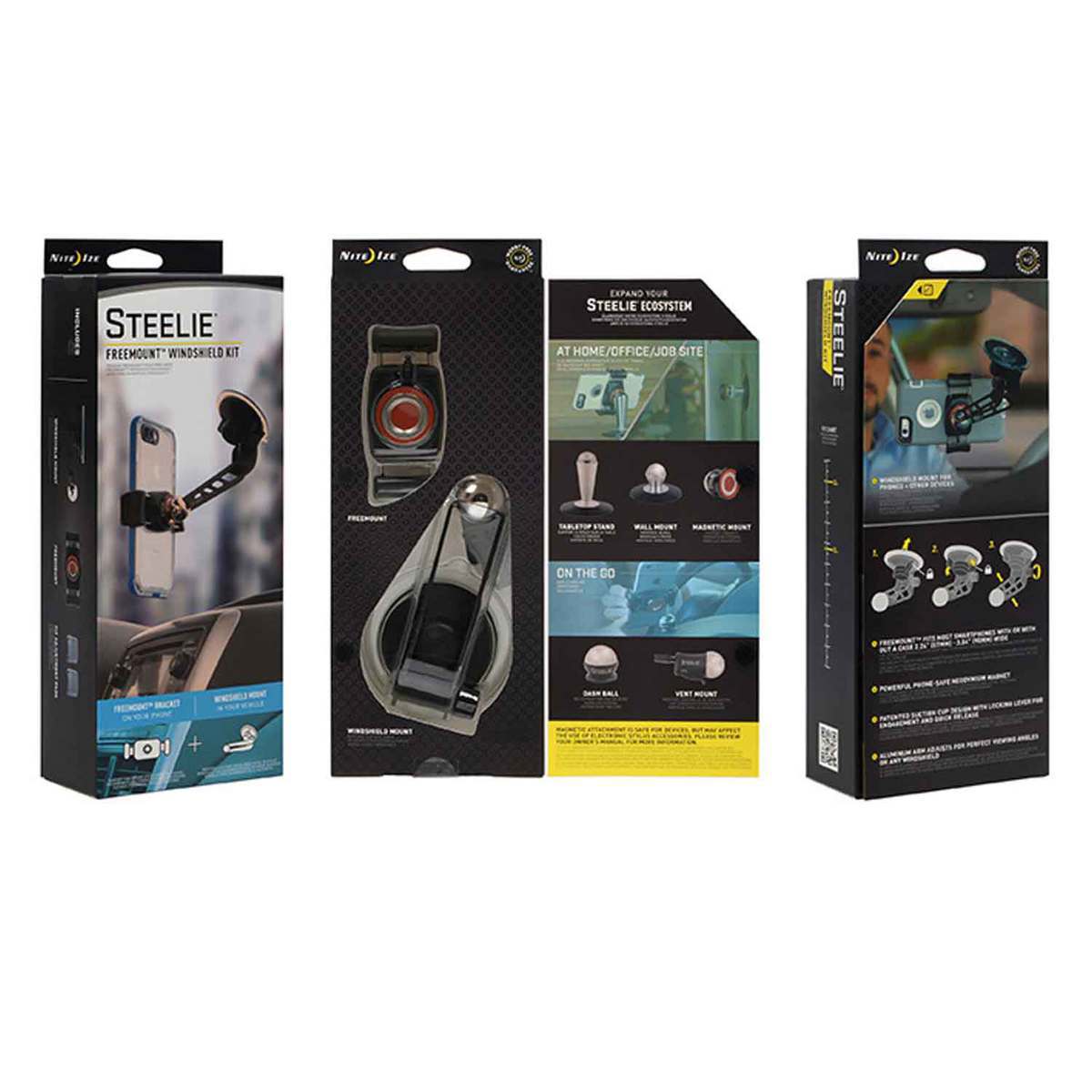 Nite Ize Steelie Freemount Windshield Kit
