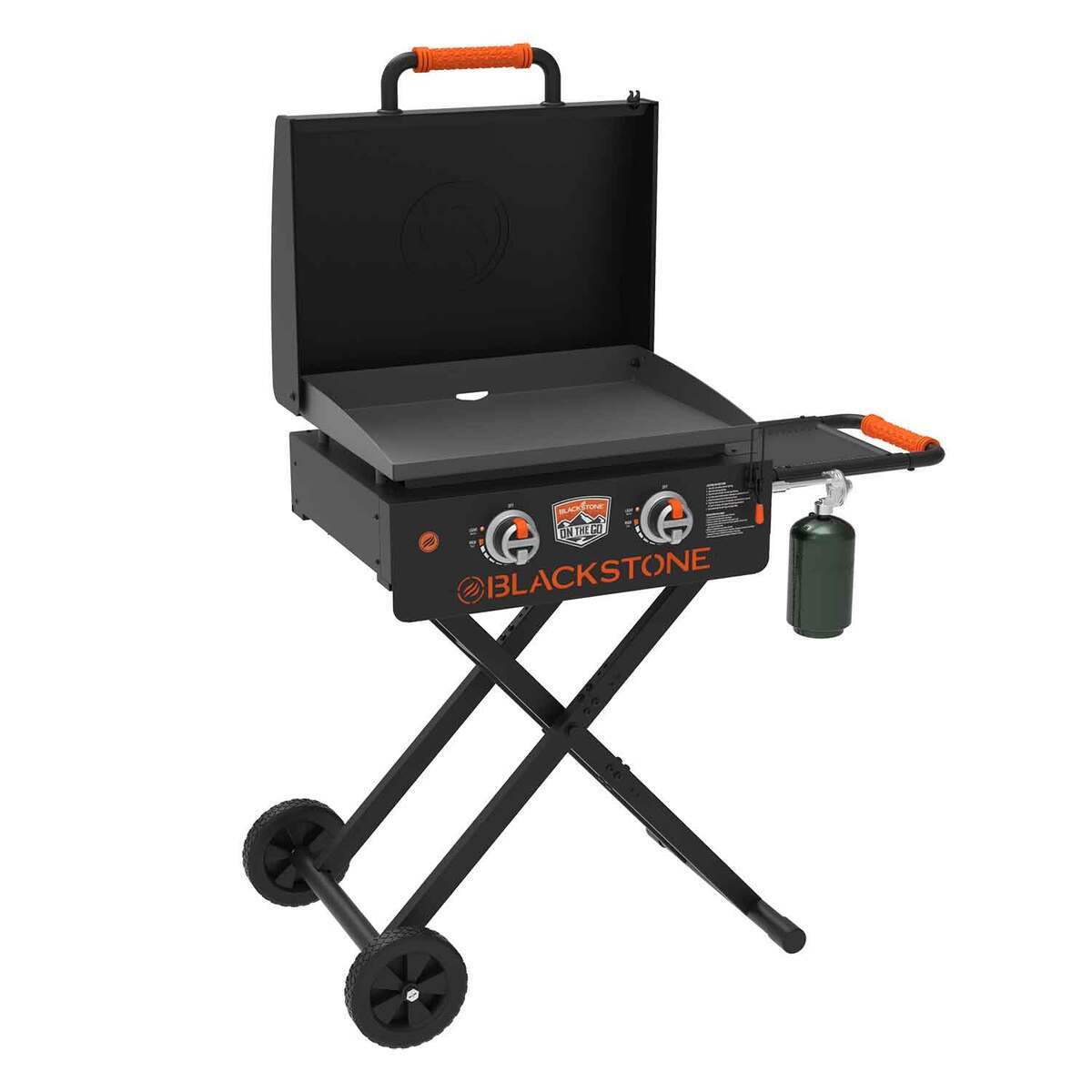 Blackstone 22in On The Go Scissor Leg with Hood 2 Burner Griddle - Black