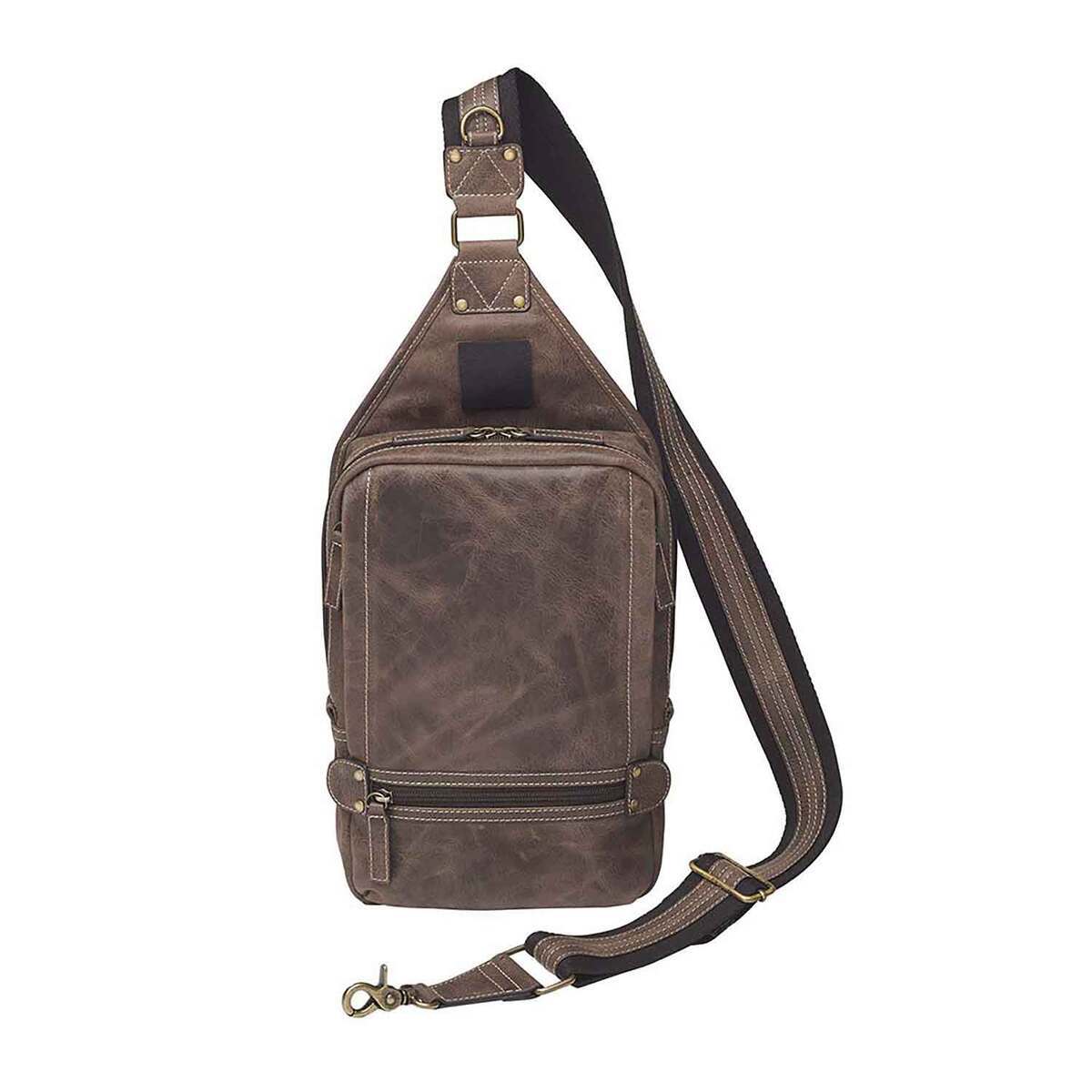 Gun Tote'n Mama Concealed Crossbody Sling Backpack - Distressed Buffalo