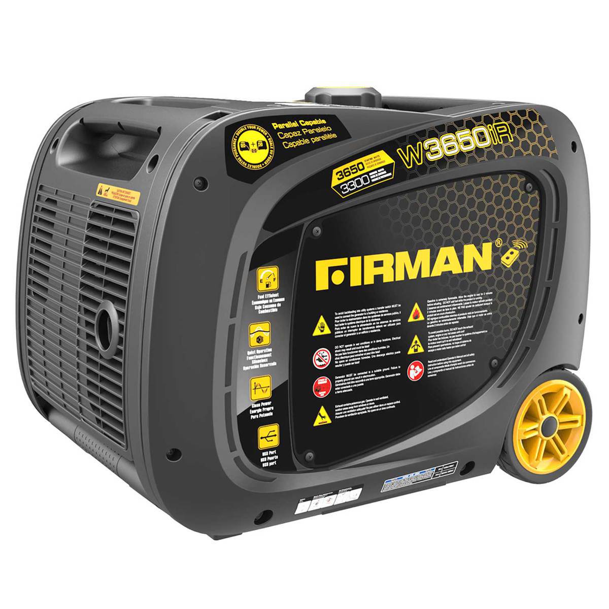 FIRMAN W03383 3650/3300 Watts Remote Start Inverter Generator - 50 State