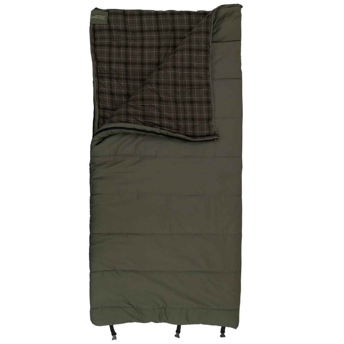 Cedar Ridge Silverthorne 5F Degree Regular Rectangular Sleeping Bag - Green