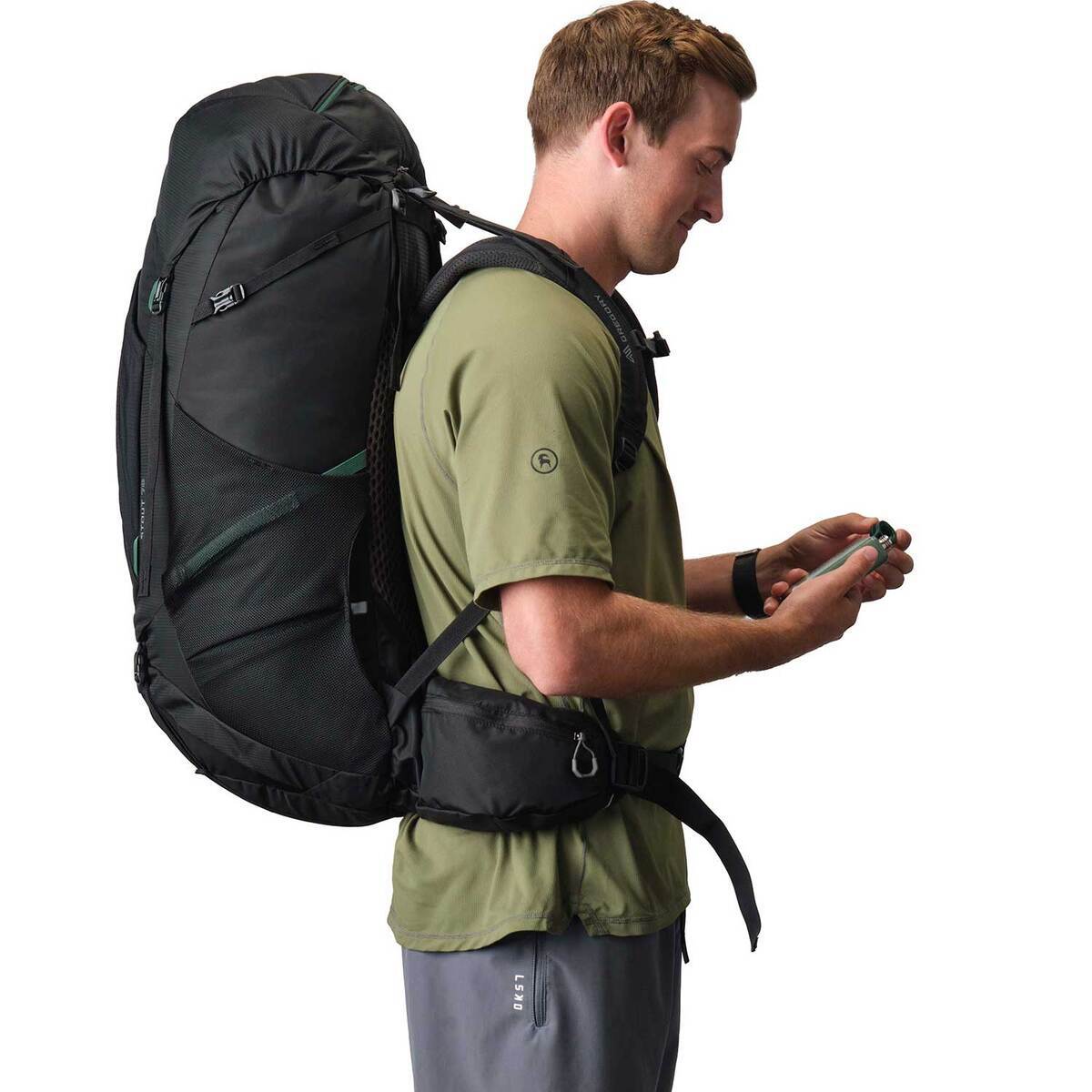 Gregory Stout 70 Liter Men's Backpacking Pack - Forest Black 9 Gregory Stout 70 Liter Men's Backpacking Pack - Forest Black