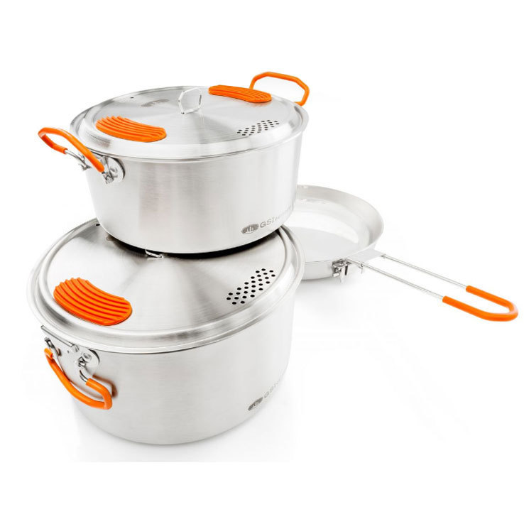GSI Glacier Stainless Base Camper Medium Cook Set