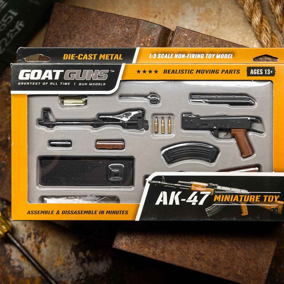 GoatGuns Mini Black AK47 Die Cast Model Gun