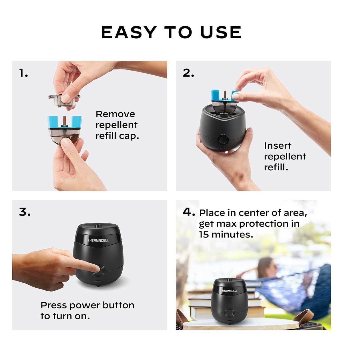 Thermacell E65 Rechargeable Mosquito Repeller with Fast Charging Dock 3 Thermacell E65 Rechargeable Mosquito Repeller with Fast Charging Dock