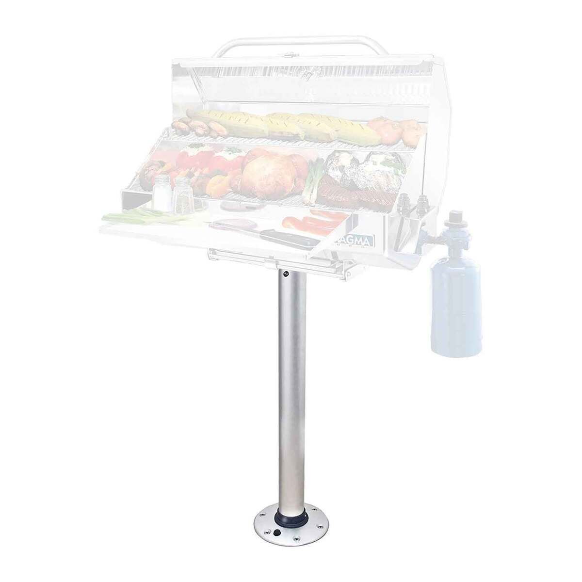 Magma Double Locking Stowable Pedestal Mount - Silver